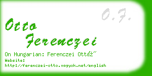 otto ferenczei business card